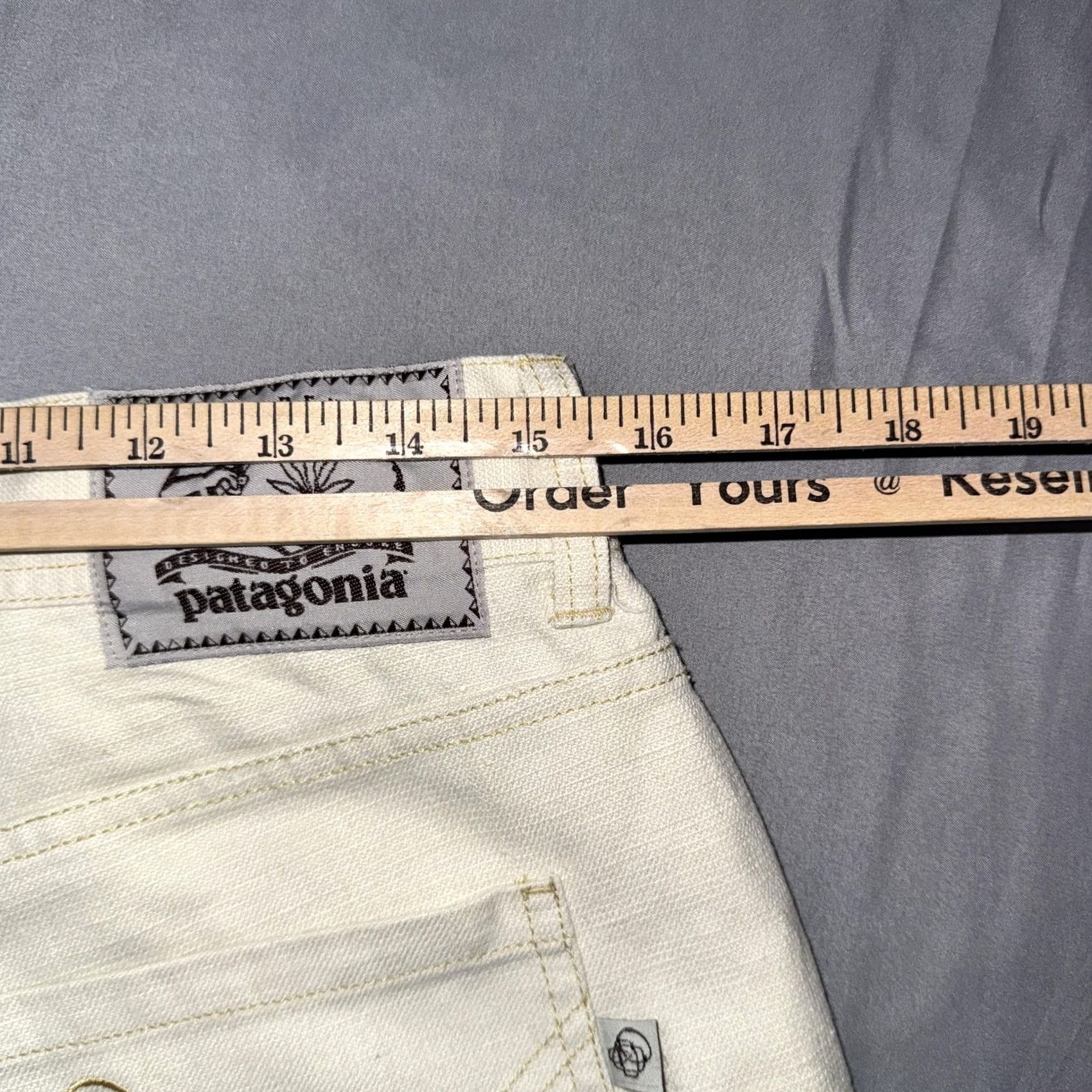 Patagonia Patagonia Pants Womens 10 White Cotton Hemp Denim Straight Leg Chino Casual Size 32" / US 10 / IT 46 - 7 Thumbnail