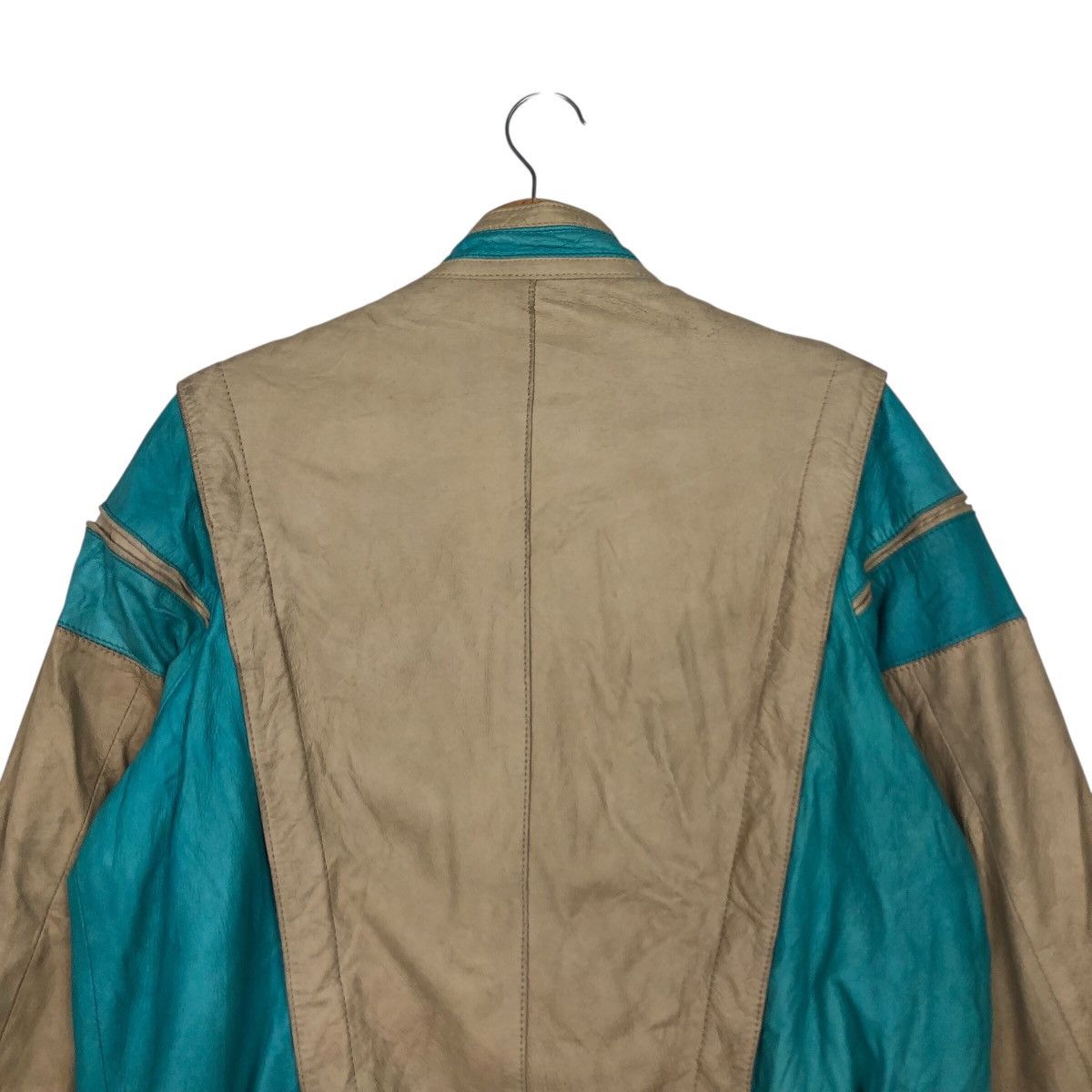 Genuine Leather × Japanese Brand × Vintage 📌Vintage Leather Biker Jacket Parfin Japan Issey Miyake Size US M / EU 48-50 / 2 - 10 Thumbnail