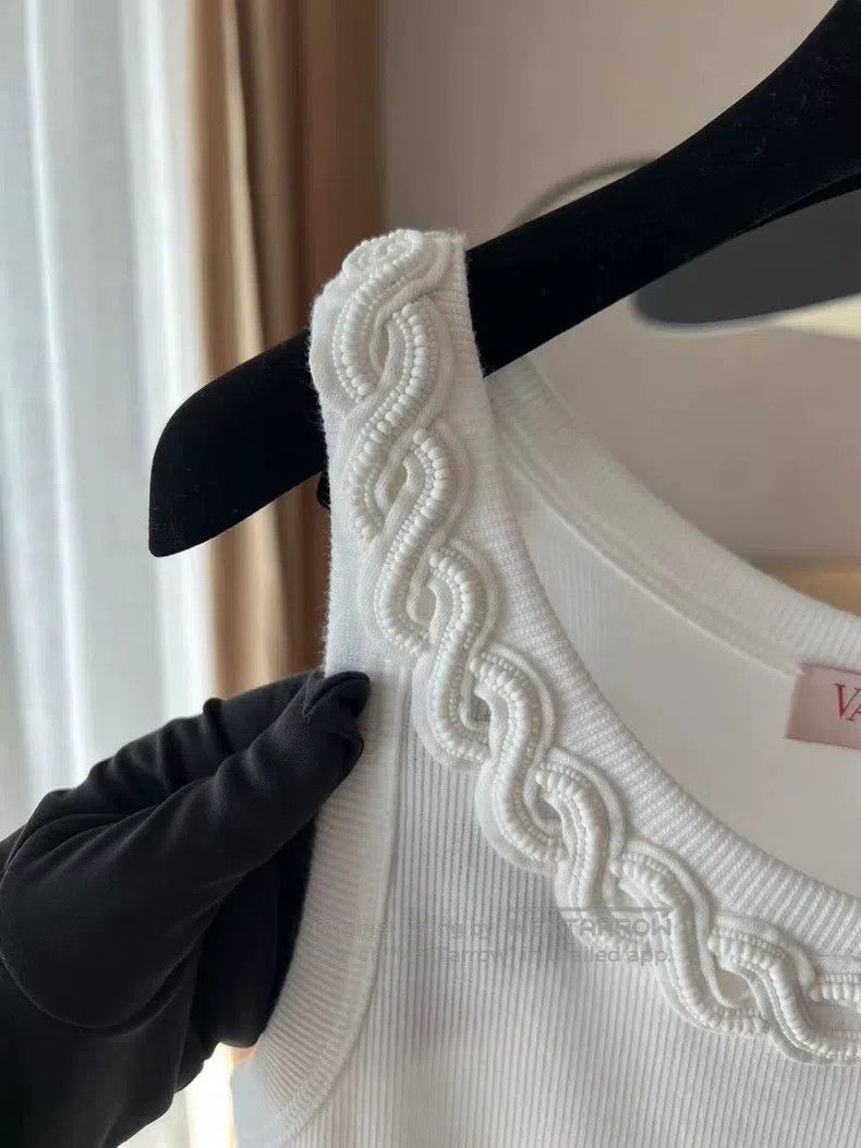 Valentino Valentino White nail bead heavy industry vest Size M / US 6-8 / IT 42-44 - 5 Thumbnail