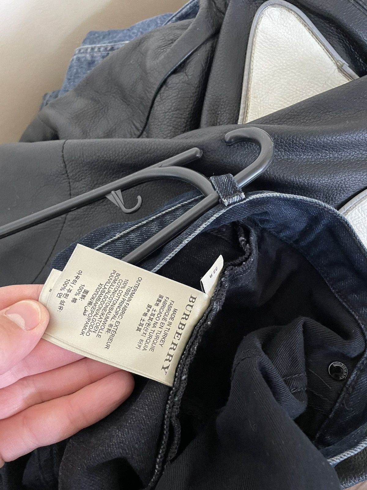Burberry × Japanese Brand Burberry black Denim Jeans Pants old money brit nova check Size US 33 - 9 Thumbnail
