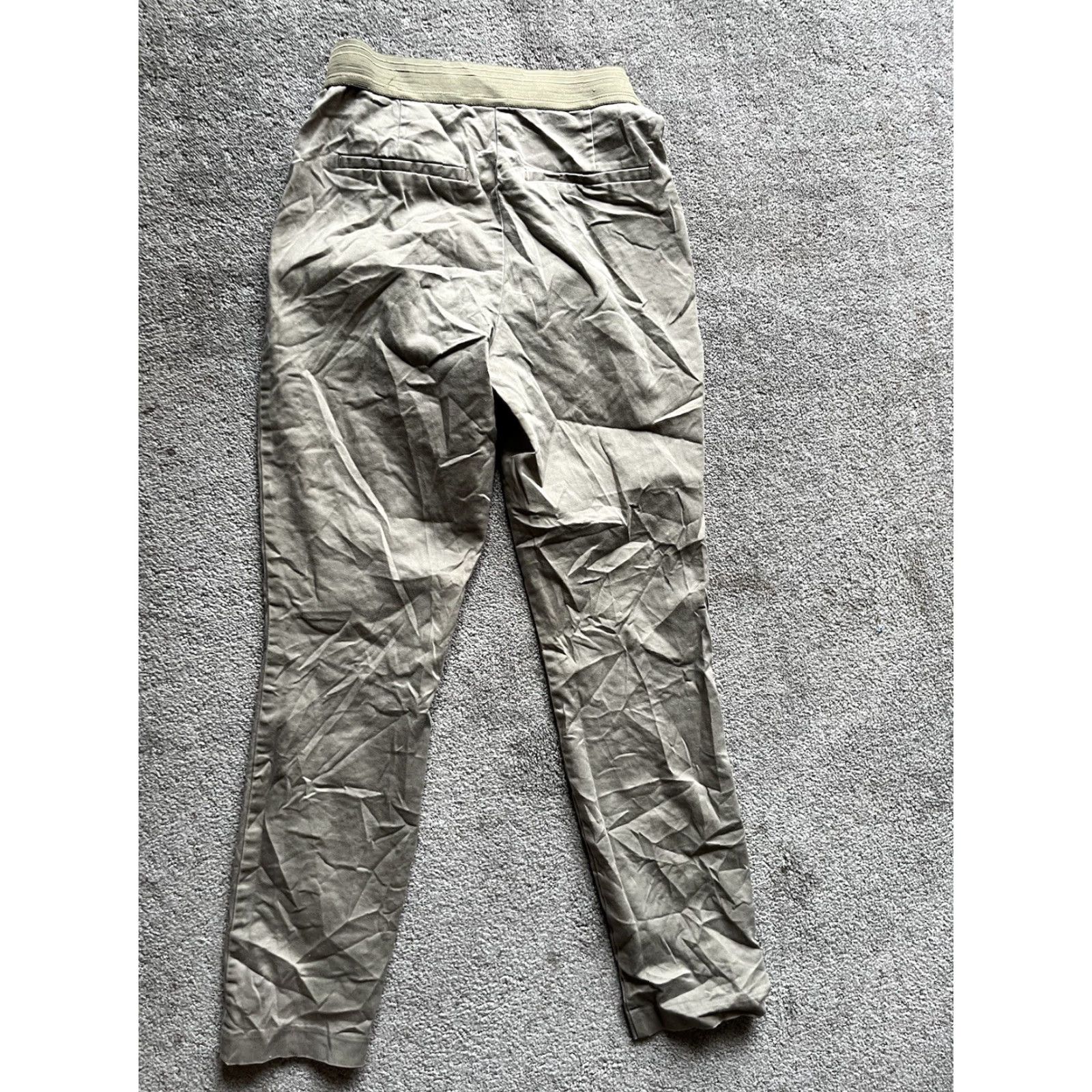 H&M H&M Dress Pants Women Size 4 Beige Pull on Flat Front Ankle Zip Regular Womens Size 27" / US 4 / IT 40 - 3 Thumbnail