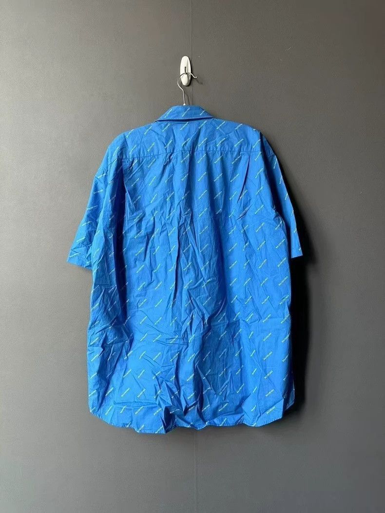 Balenciaga Balenciaga Blue Short Sleeve Shirt-2506 Size L / US 10 / IT 46 - 2 Thumbnail