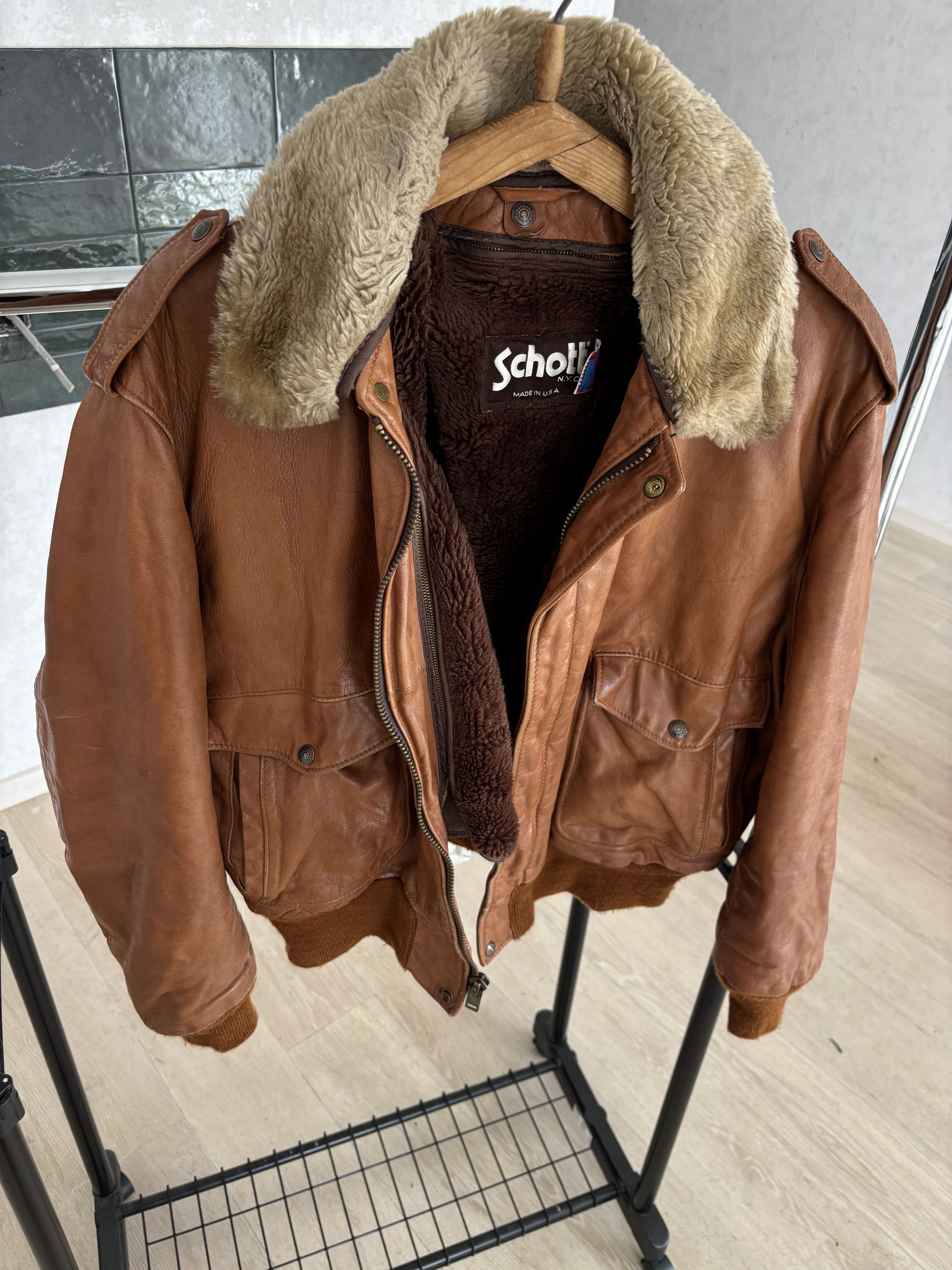 Schott Schott leather flight jacket Size US L / EU 52-54 / 3 - 2 Thumbnail
