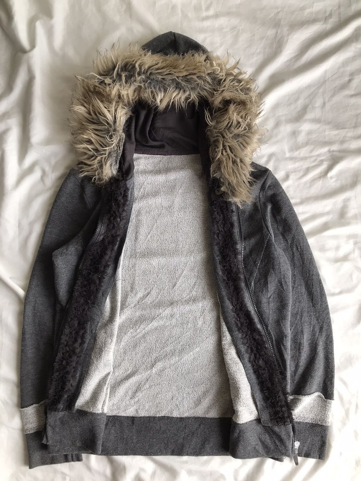 If Six Was Nine Lilbre distressed zip Fur Hoodie ifsix lgb gothic style Size US M / EU 48-50 / 2 - 4 Thumbnail