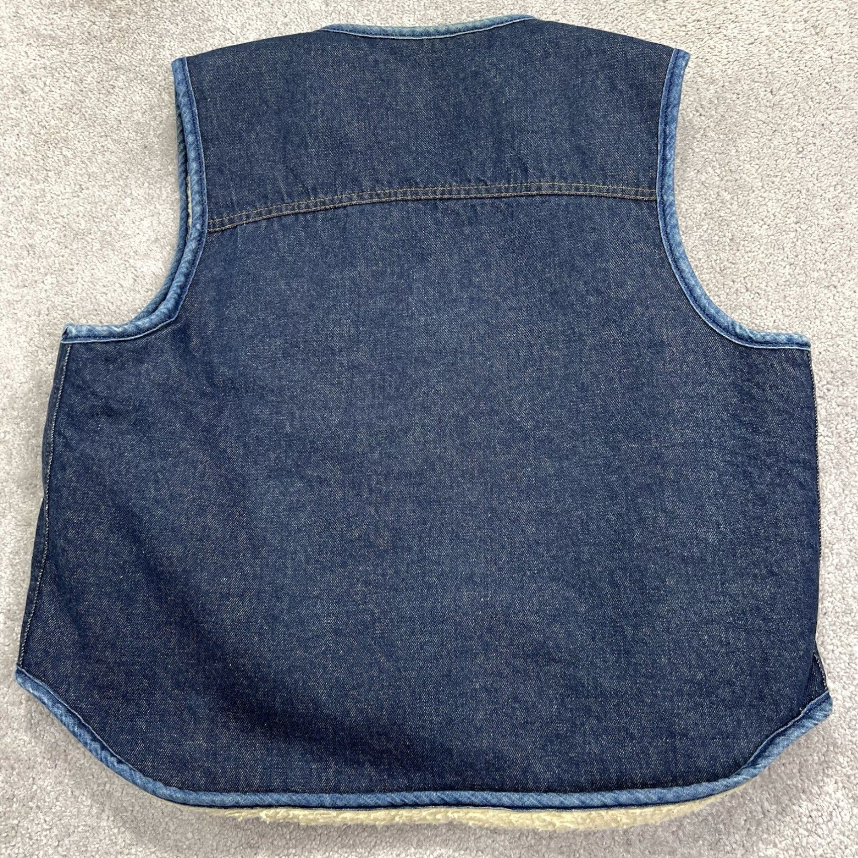 Carhartt VINTAGE Carhartt Denim Jean Vest Men's XL Blue Sherpa Lined Workwear USA 8SV 80s Western Pockets Camouflage? Size US 36 / EU 52 - 6 Thumbnail