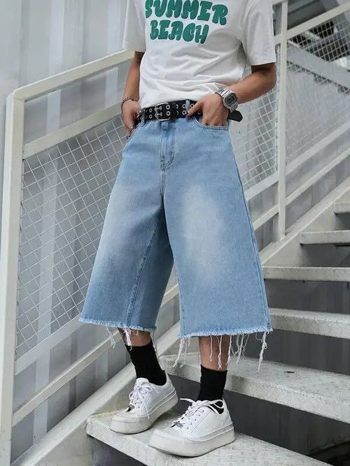 Japanese Brand Vintage Retro Denim Y2K jeans jorts shorts Size US 34 / EU 50 - 1 Thumbnail
