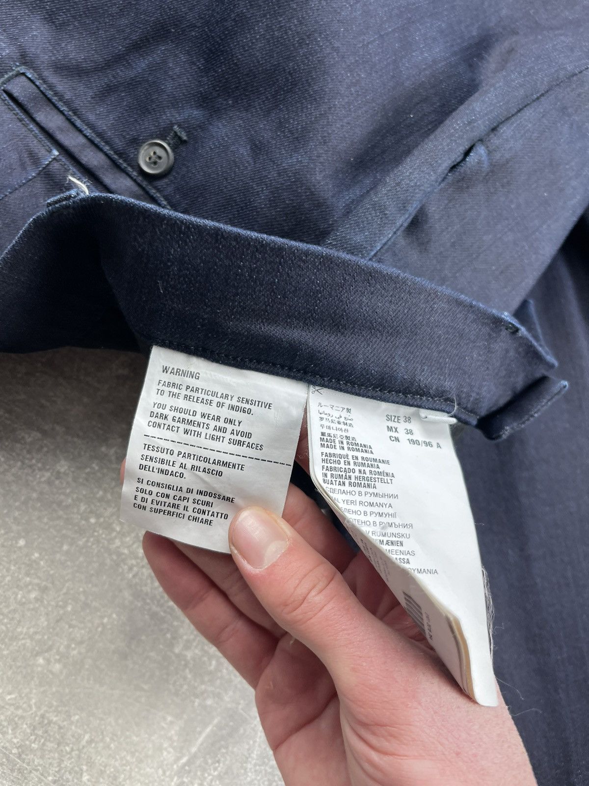 Prada Prada Black Tab Navy Cotton Slim Trousers Dark Blue Size 38 Size US 38 / EU 54 - 14 Thumbnail