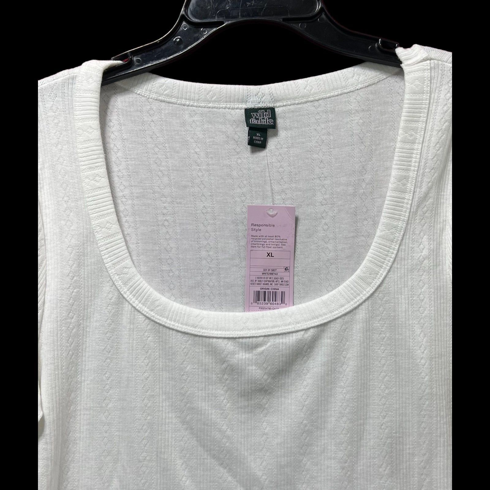 Other Wild Fable - Women's Long Sleeve Square Neck Pointelle T-Shi Size XL / US 12-14 / IT 48-50 - 12 Thumbnail
