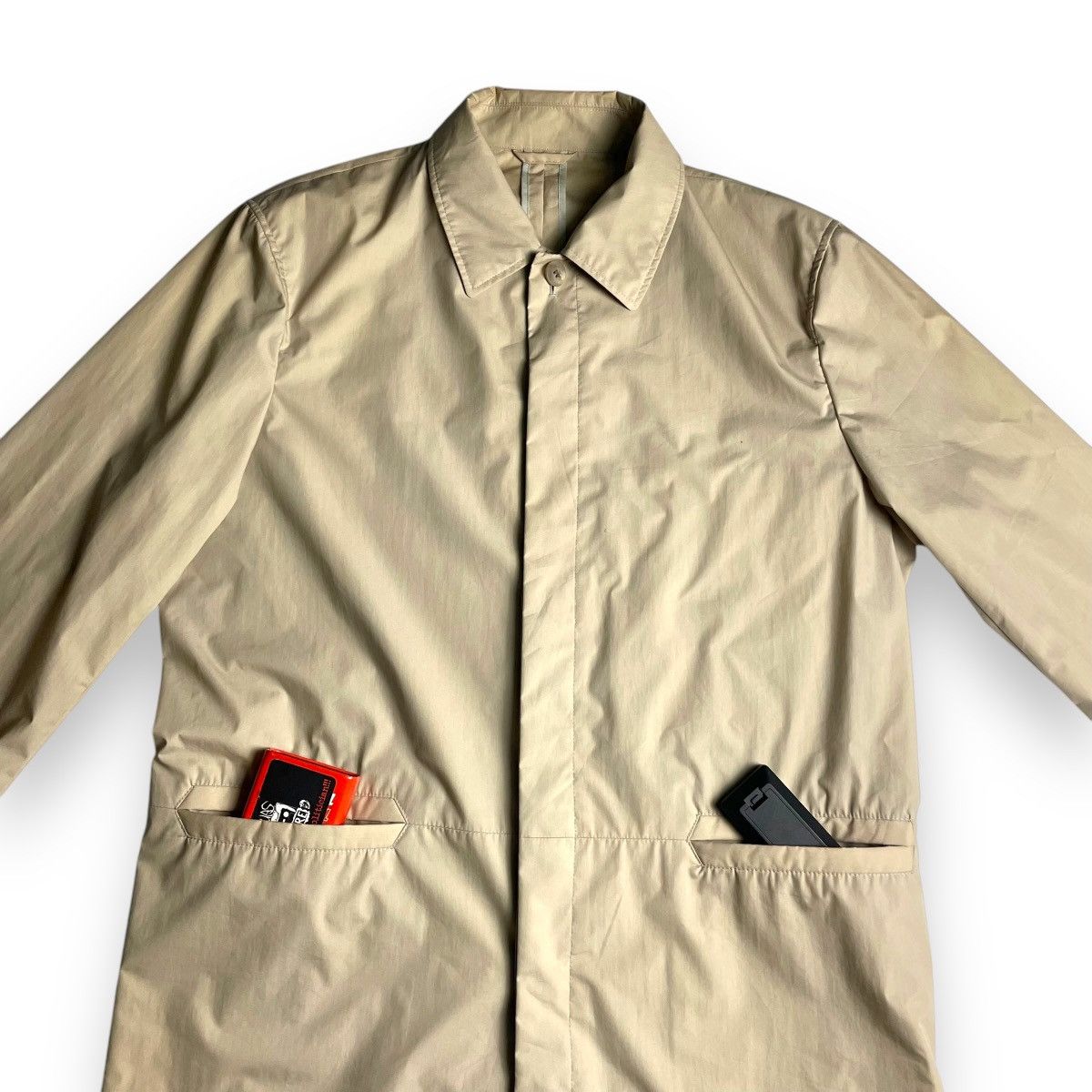 Andre Courreges × Courreges × Vintage COURREGES HOMME PARIS HIDDEN BUTTON UP LONG JACKET Size US L / EU 52-54 / 3 - 5 Thumbnail