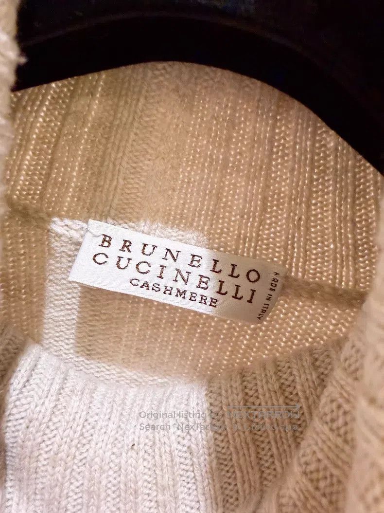 Brunello Cucinelli Brunello Cucinelli Logo Embroidered Cashmere Sweater and C Size XS / US 0-2 / IT 36-38 - 7 Thumbnail