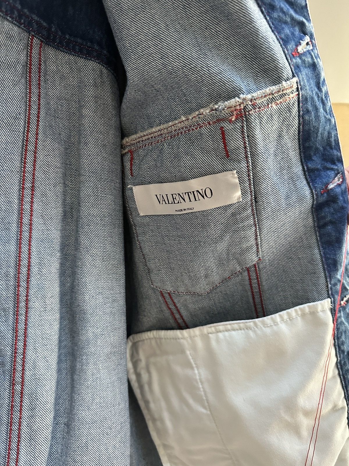 Valentino Denim Fringed Jacket Size US S / EU 44-46 / 1 - 8 Thumbnail