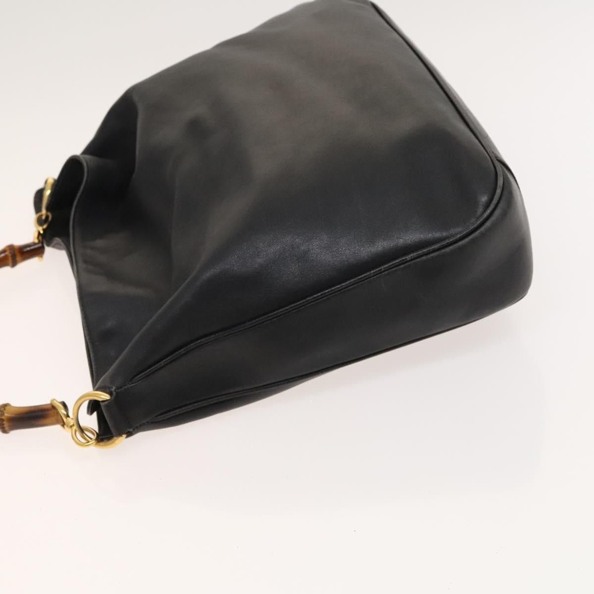 Gucci GUCCI Bamboo Shoulder Bag Leather Black Gold 001 1014 1577 0 Size ONE SIZE - 5 Thumbnail