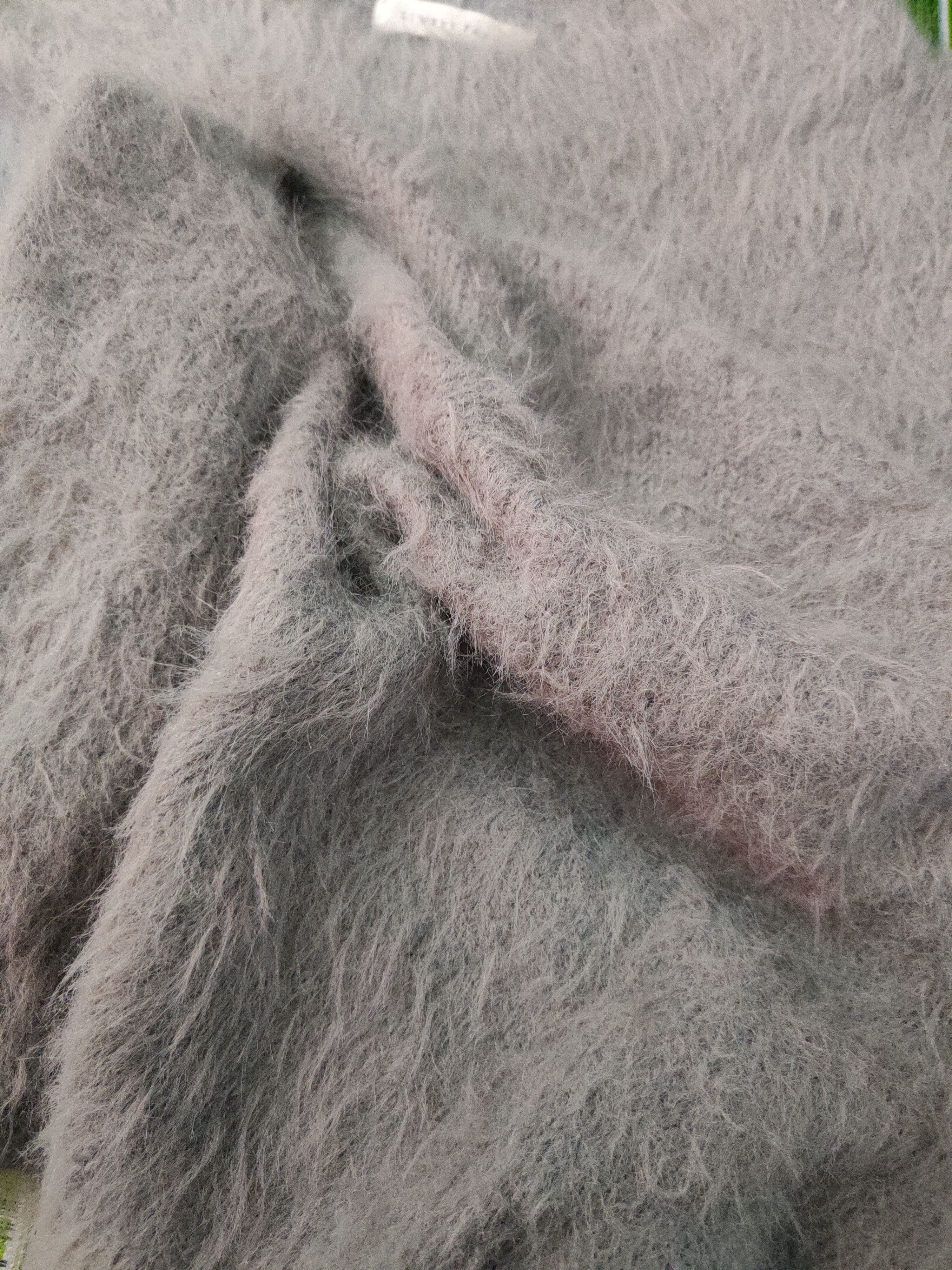 Japanese Brand Lowrys Farm Gray Shag Shaggy Fur Mohair Knitwear #S1956 Size M / US 6-8 / IT 42-44 - 10 Thumbnail