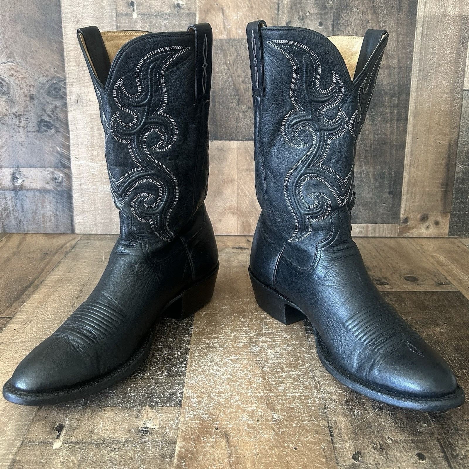 Lucchese Lucchese Bootmaker M3430 Black Cowboy Boots Mens 11 EE Size US 11 / EU 44 - 12 Thumbnail