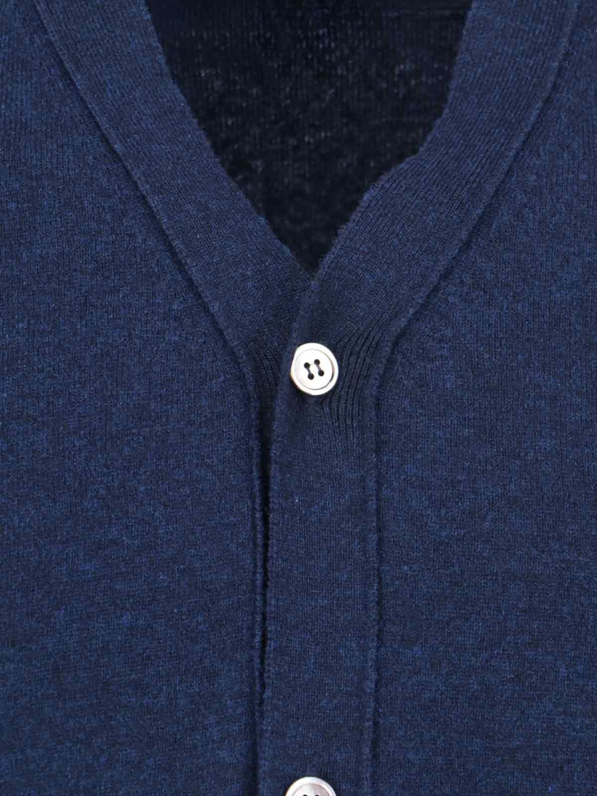 Comme des Garcons SHIRT o1s22i1n1024 Buttons Wool Cardigan in Navy Blue Size US XL / EU 56 / 4 - 3 Thumbnail