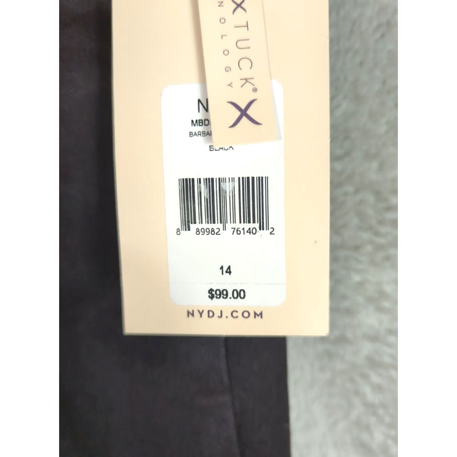 NYDJ NYDJ Barbara Bootcut Jeans Women's 14 Black Stretch Denim Lift Tuck Size 36" / US 14 / IT 50 - 4 Thumbnail