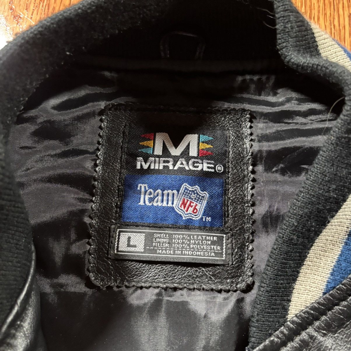 Mirage Vintage 90s New York Giants Leather Bomber Jacket Mirage NFL Size US L / EU 52-54 / 3 - 5 Thumbnail