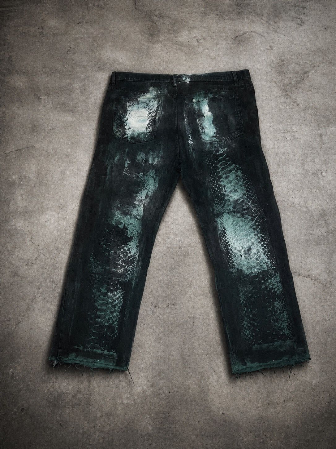 Vintage Large black jeans Size US 42 / EU 58 - 2 Thumbnail
