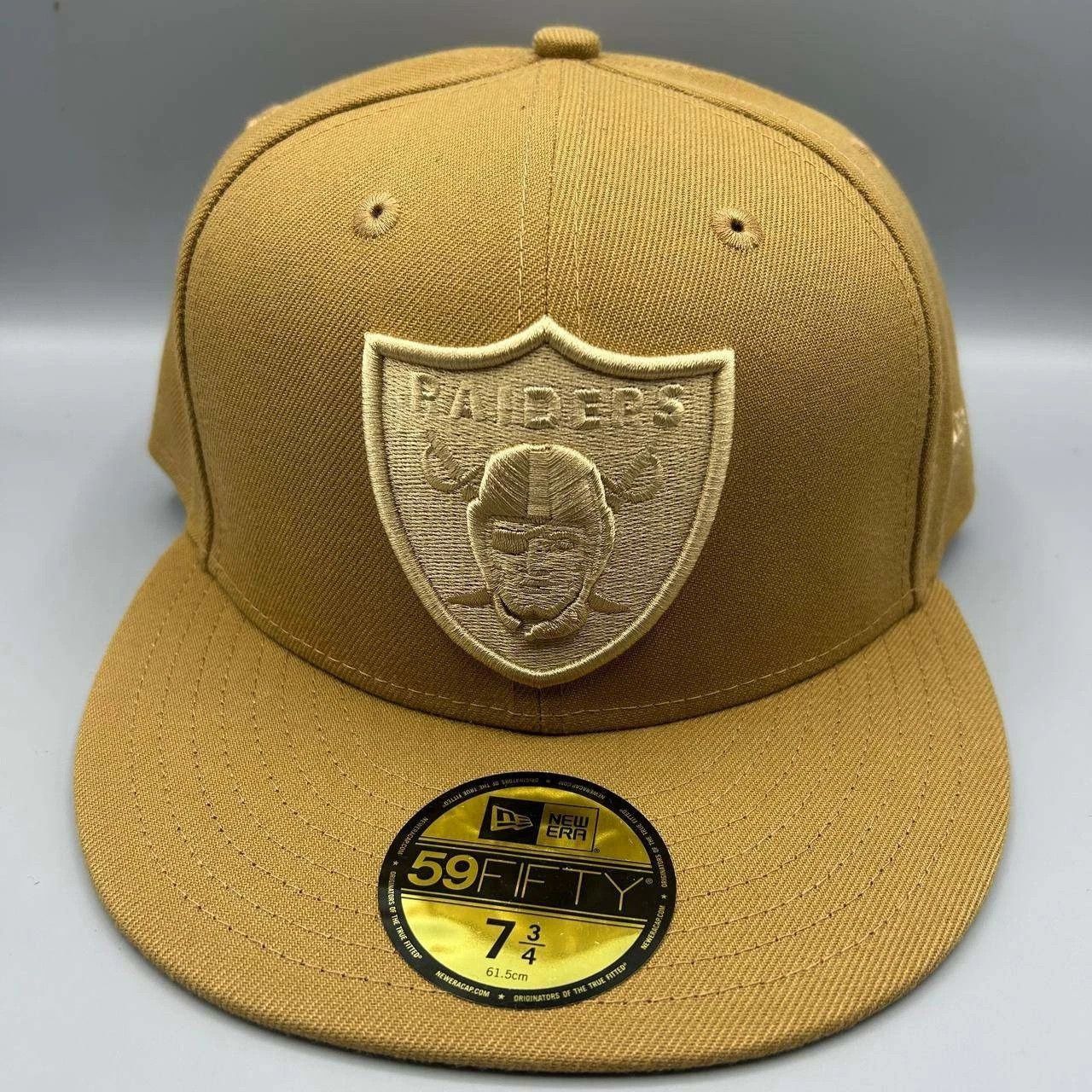 New Era Las Vegas Raiders Hat Men 7 3/4 Brown Embroidered Fitted Cap Size ONE SIZE - 1 Thumbnail