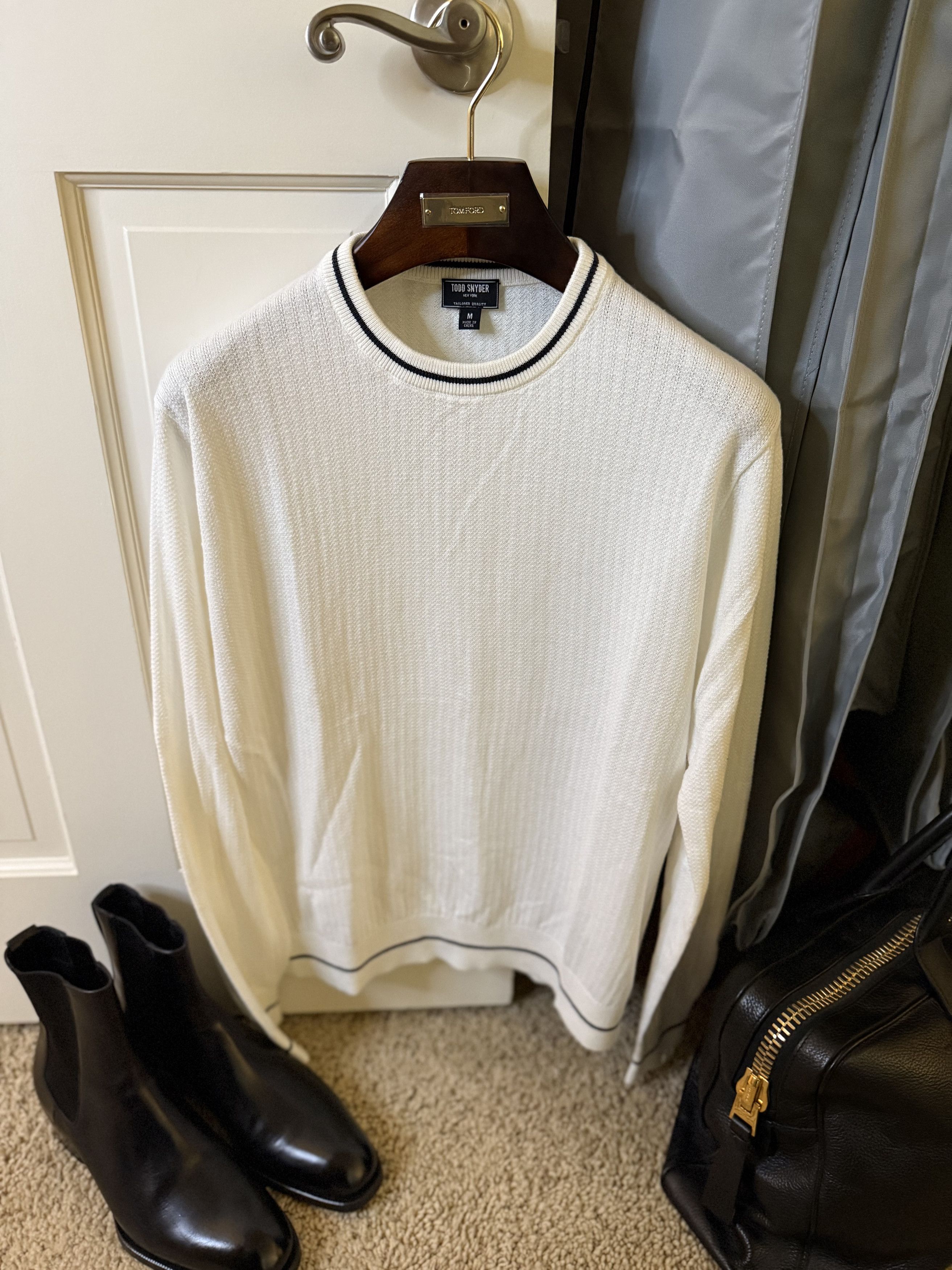 Best Dressed Rare TOM FORD Aesthetic Knit, Pinstripe Accents