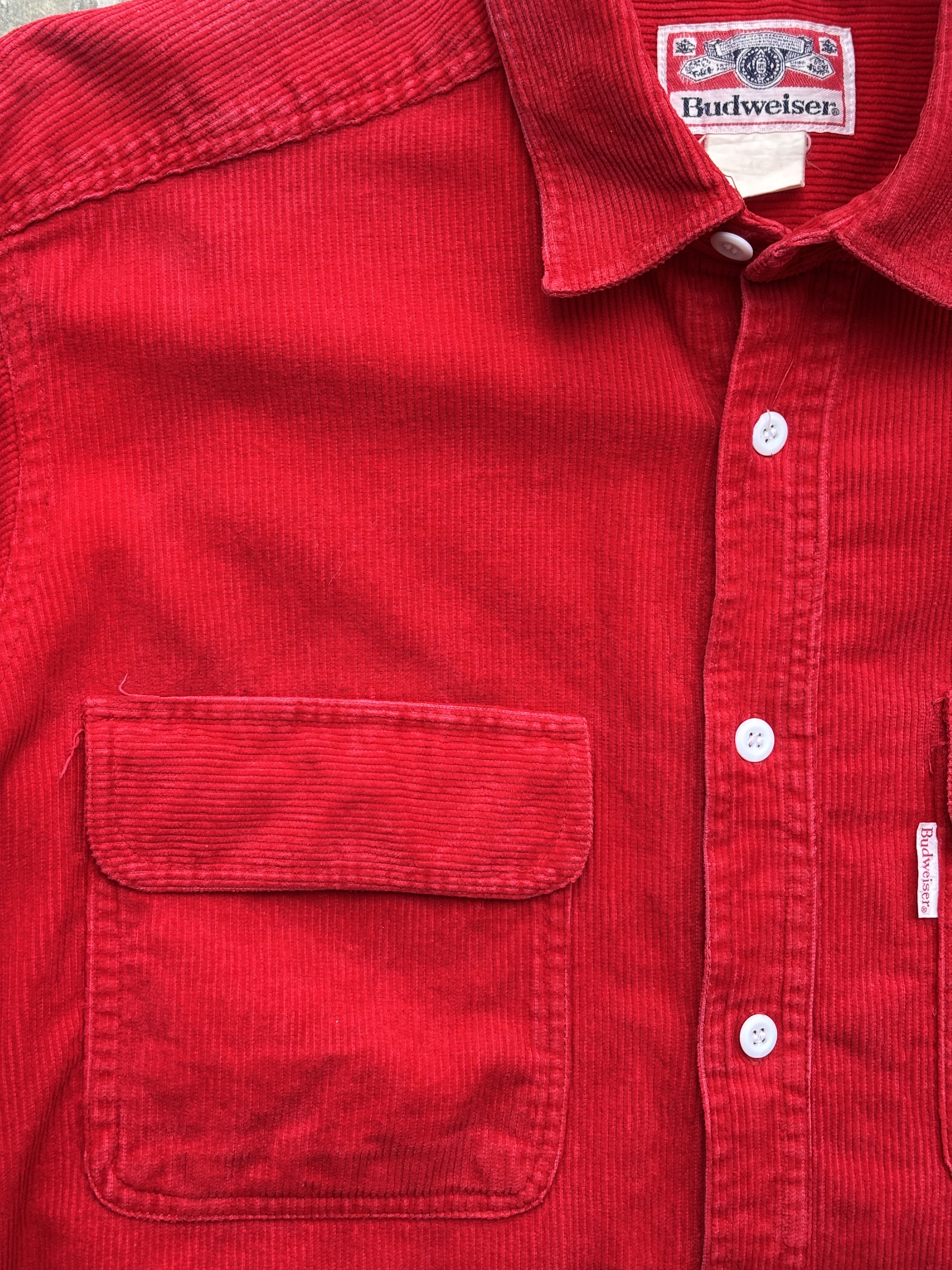 Budweiser Budweiser Red Corduroy Vintage Rare Shirt Size US M / EU 48-50 / 2 - 4 Thumbnail