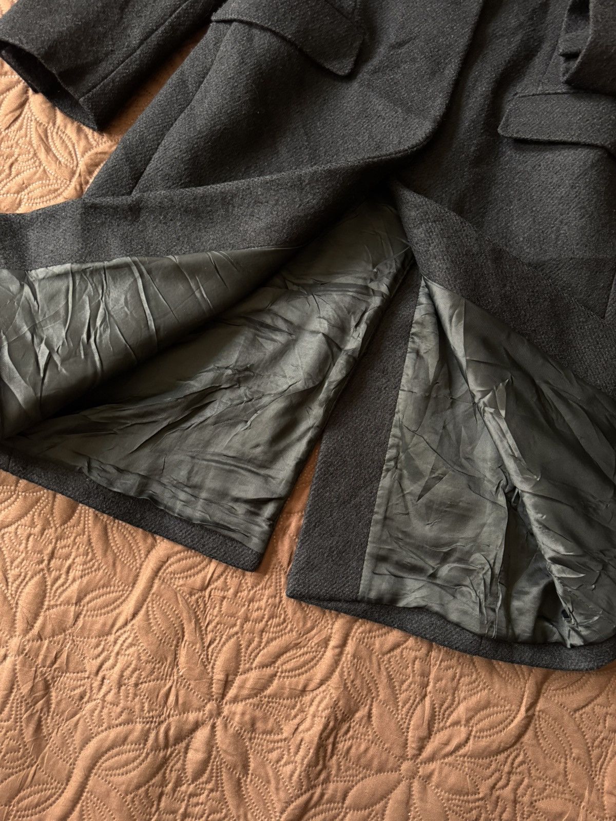 Prada PRADA Vintage Single-Breasted Black Wool Overcoat Size M / US 6-8 / IT 42-44 - 5 Thumbnail