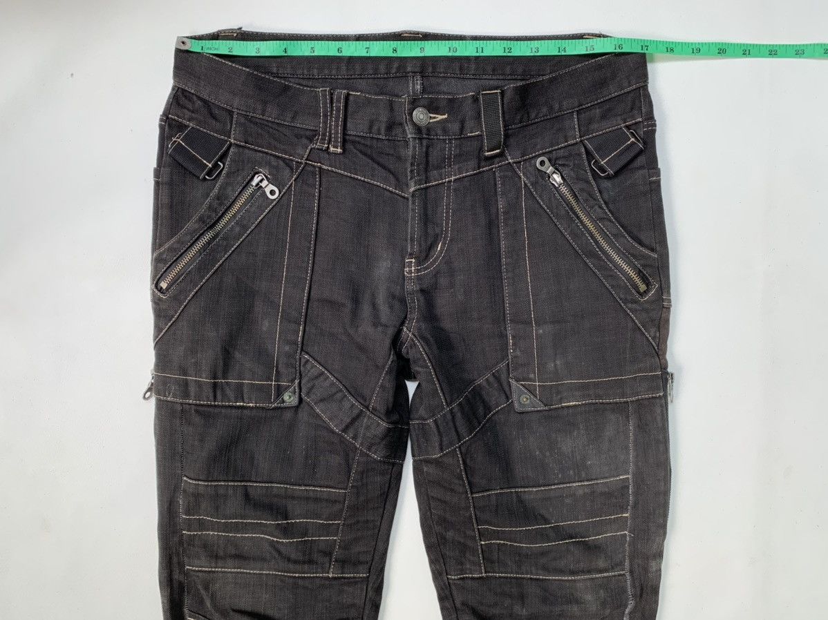 PPFM 2000s PPFM Bikers Multi Zipper Denim Jeans Size US 34 / EU 50 - 9 Thumbnail