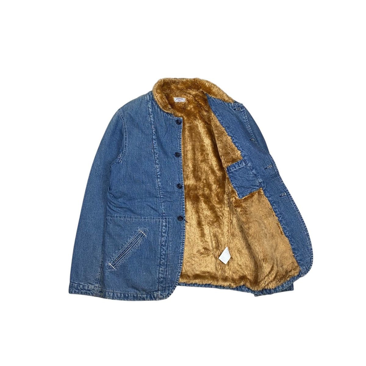 Eternal × Japanese Brand × Sugar Cane Eternal Japan Fur Shawll Collar Chore Denim Jacket Size US M / EU 48-50 / 2 - 3 Thumbnail