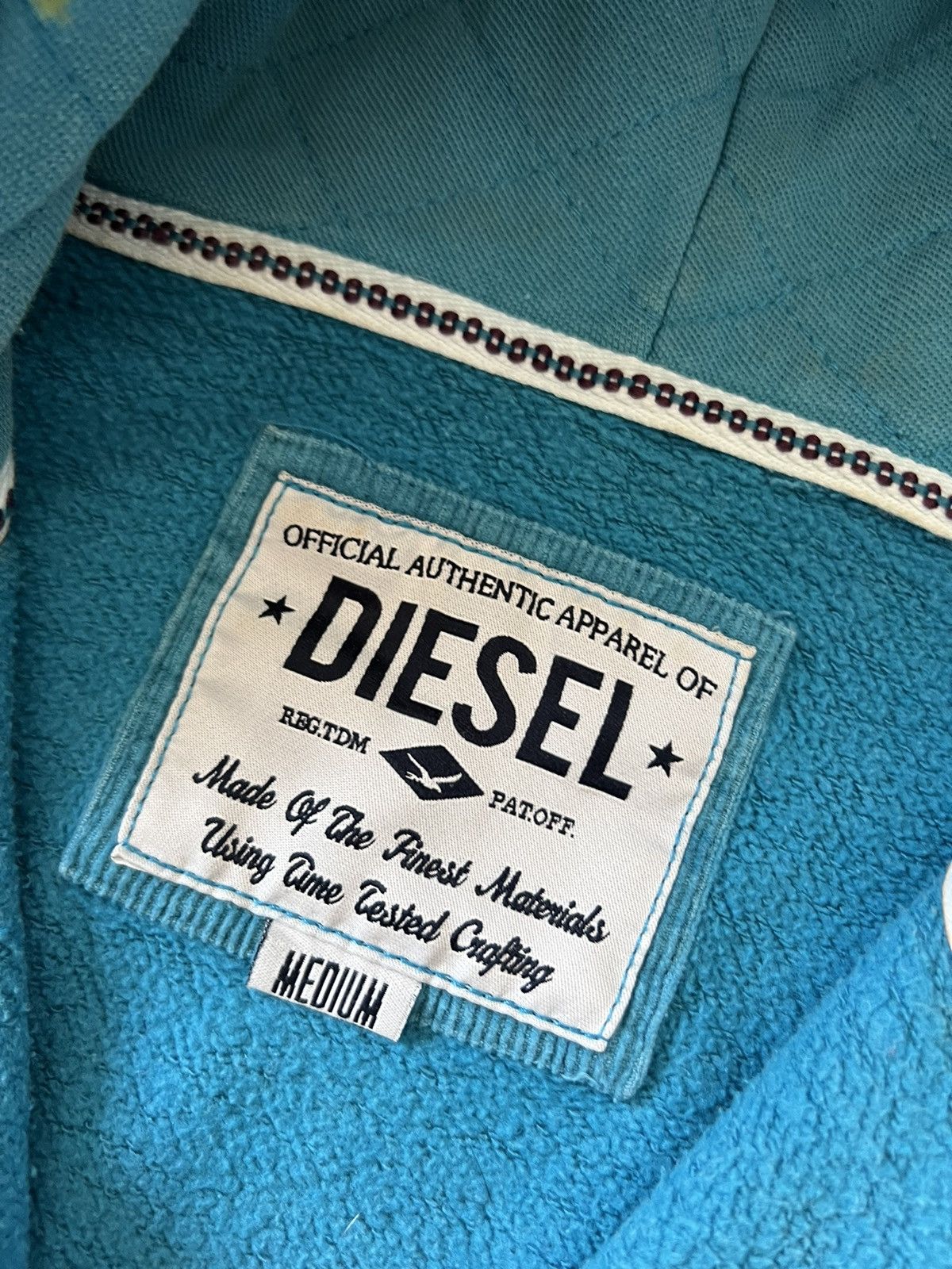 Diesel × Vintage 🐬90’s DIESEL RETRO SLEEVE LOGO Y2K ZIP HOODIE Size US M / EU 48-50 / 2 - 7 Thumbnail