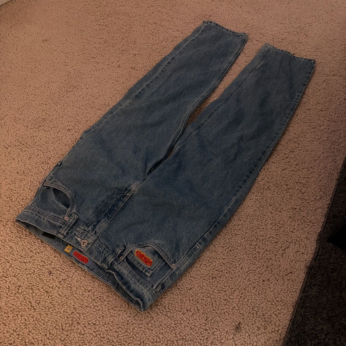 Empyre Empyre Kids Loose Fit Blue Denim Skate Pants Size US 27 - 3 Thumbnail