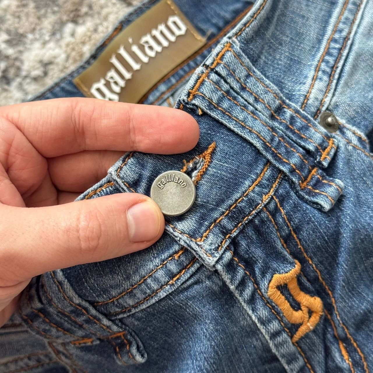 John Galliano John Galliano Vintage Slim Glitter Jeans Size US 26 / EU 42 - 6 Thumbnail