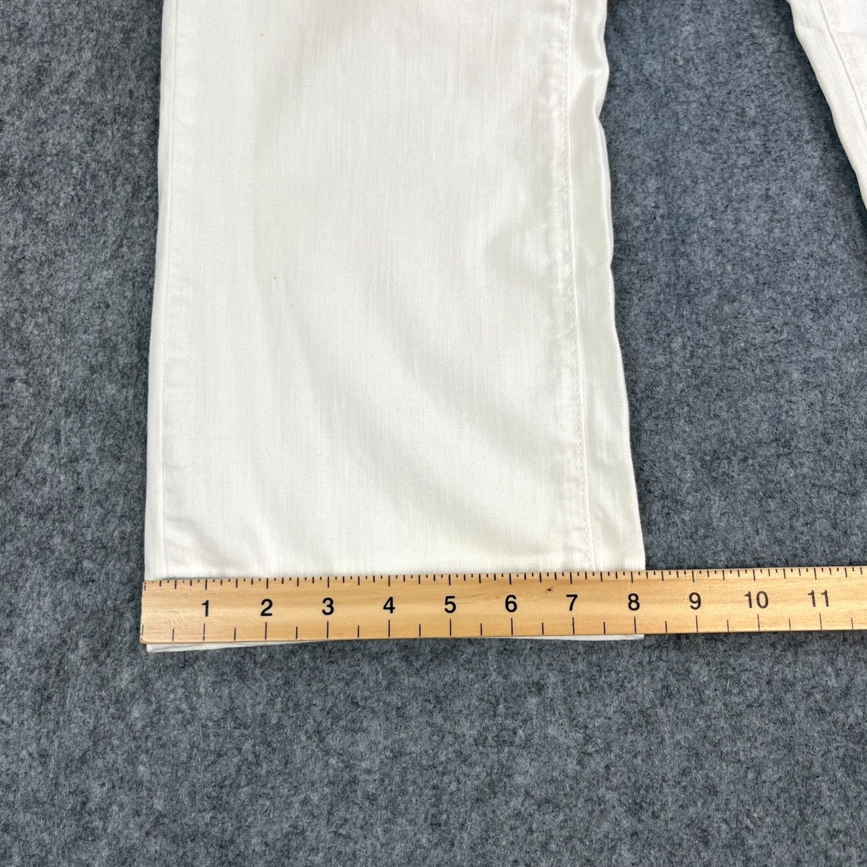 Vintage Armani Jeans Jeans Straight 32 30 UK 12 White Low Rise Studded Stretch Womens Mens Girls Size 34" / US 12 / IT 48 - 3 Thumbnail