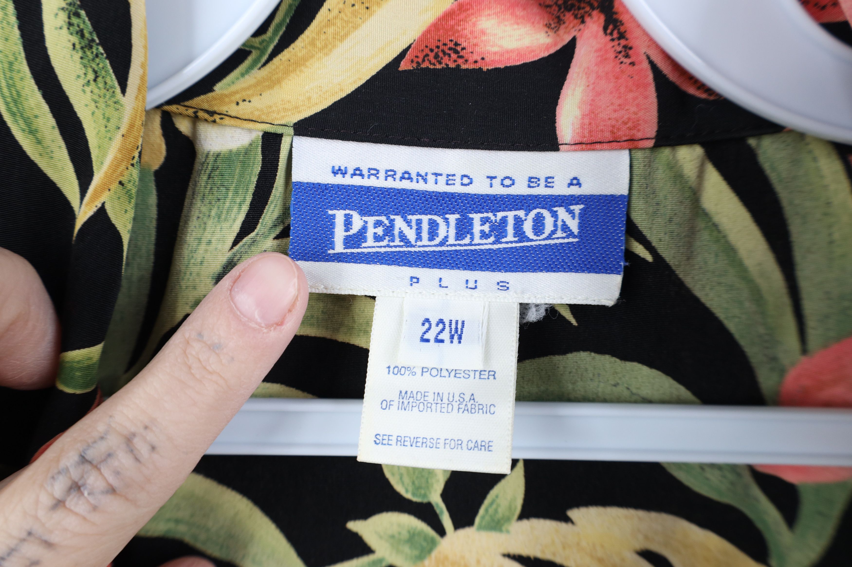 Pendleton Vintage 90s Pendleton Camp Collar Hawaiian Button Shirt USA Size 3XL / US 20-22 - 6 Thumbnail