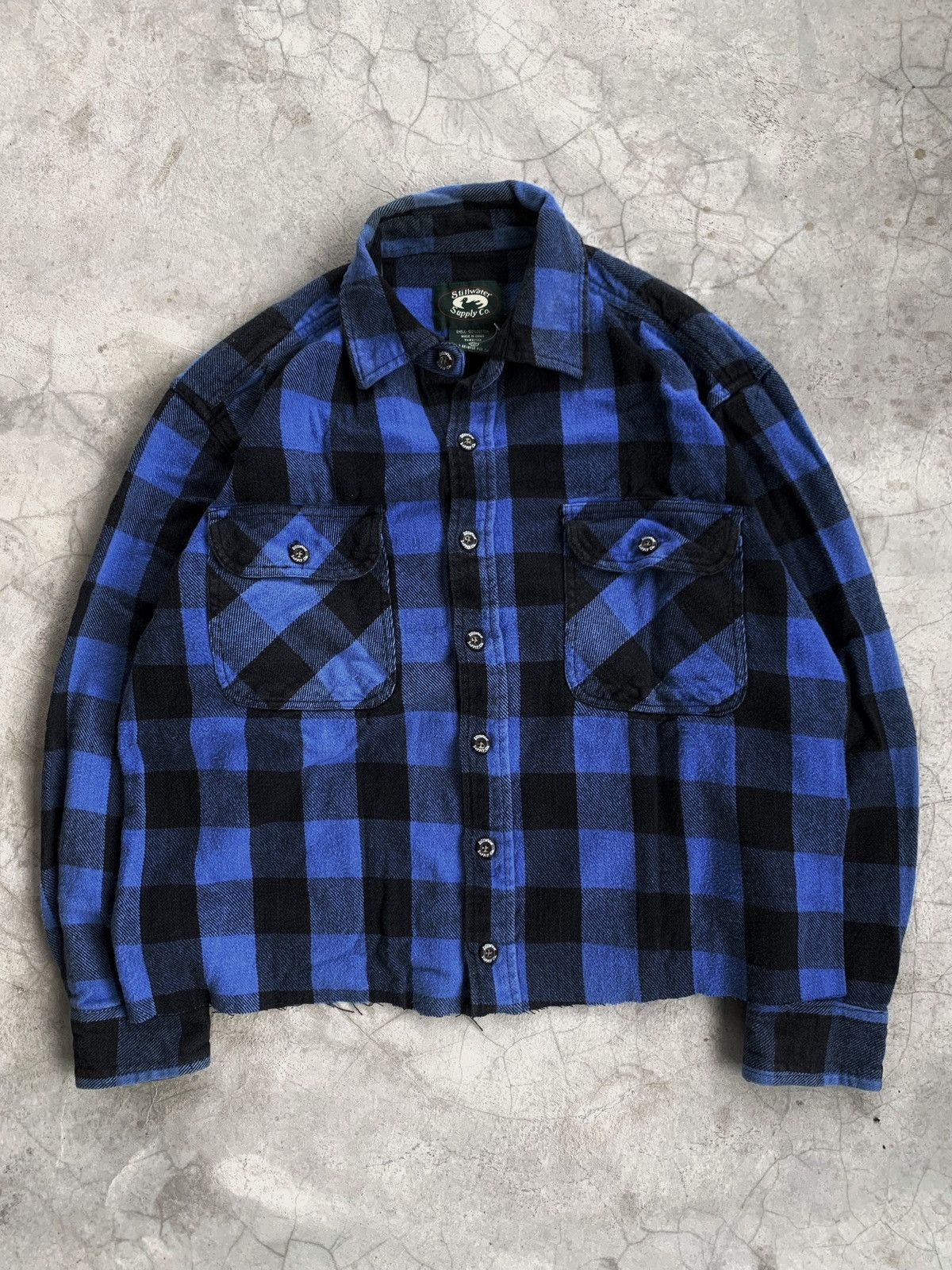 Vintage Cropped button up shirt double pocket S&S boxy Size US L / EU 52-54 / 3 - 1 Thumbnail