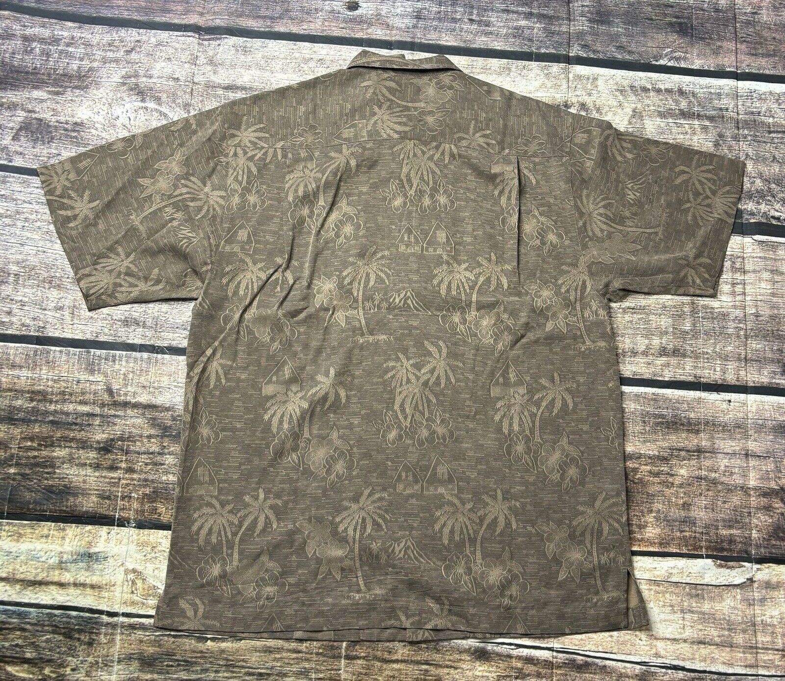 Tommy Bahama Tommy Bahama Silk Shirt Men's Small Palm Trees Huts Floral Size US S / EU 44-46 / 1 - 3 Thumbnail