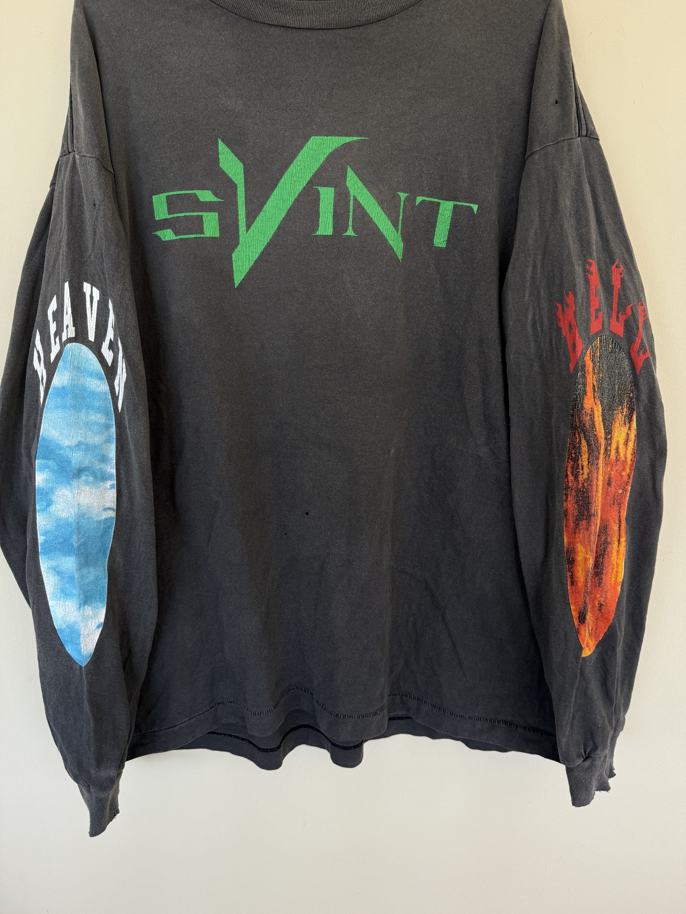 Saint Michael × Vlone Saint x Vlone Heaven Or Hell Longsleeve Size US XL / EU 56 / 4 - 2 Thumbnail