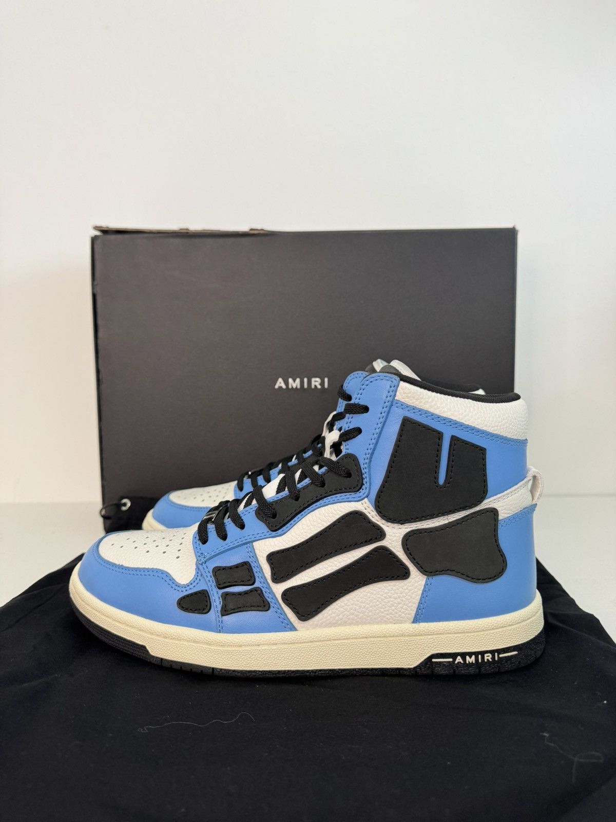 Amiri Amiri Skel Top Hi Blue/White Size 9 Preowned W/ Box Size US 9 / EU 42 - 5 Thumbnail