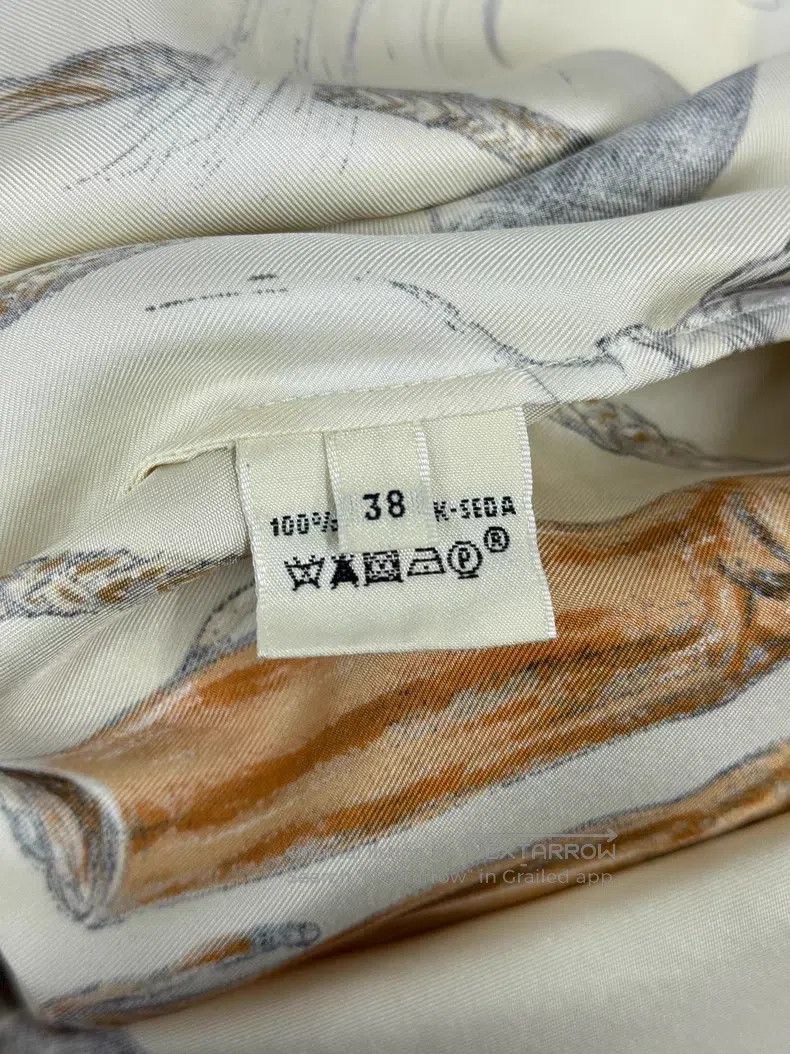 Hermes Hermes Silk print horse boot theme collar shirt Size XS / US 0-2 / IT 36-38 - 5 Thumbnail