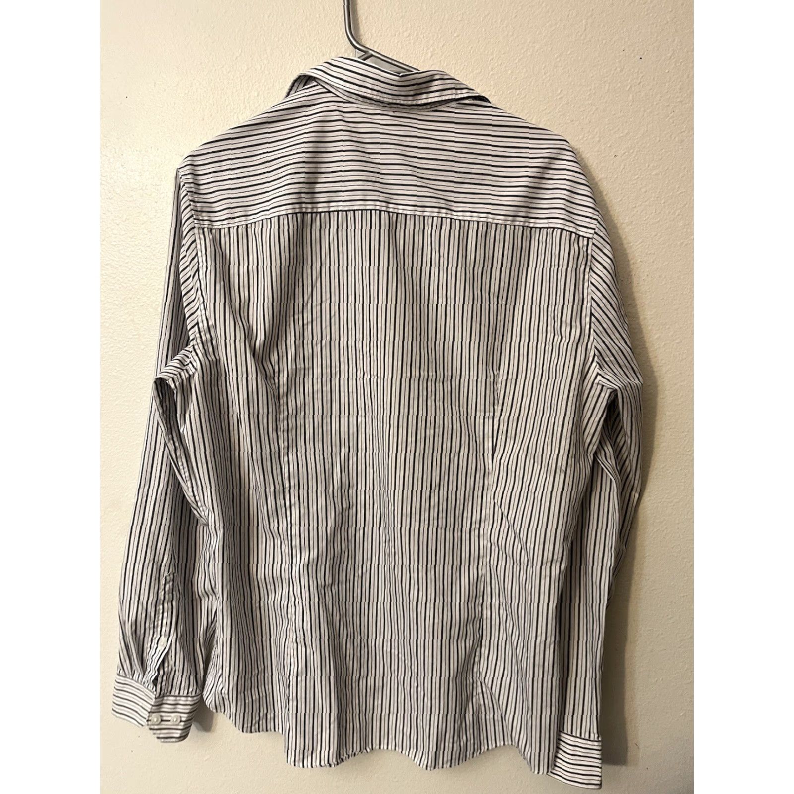 H&M H&M Shirt Button-Up Long-Sleeve Multicolor Striped Easy-Iron Large Slim Fit Men Size US L / EU 52-54 / 3 - 3 Thumbnail