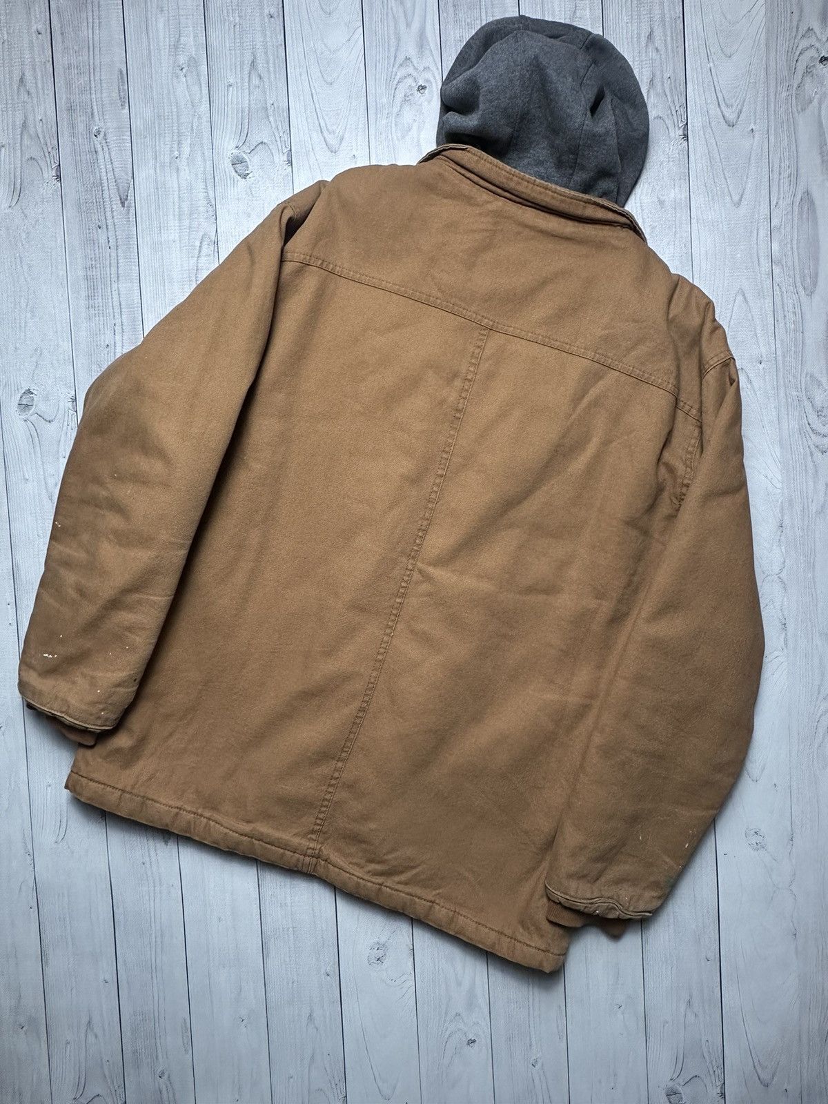 Dickies × Vintage Vintage Dickies working jacket denim distressed L Carhartt Size US L / EU 52-54 / 3 - 9 Thumbnail