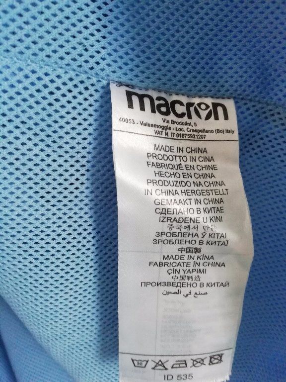 Macron SSC Napoli 2009 2010 2011 Home Shirt Sweatshirt Jacket Size US XXL / EU 58 / 5 - 6 Thumbnail