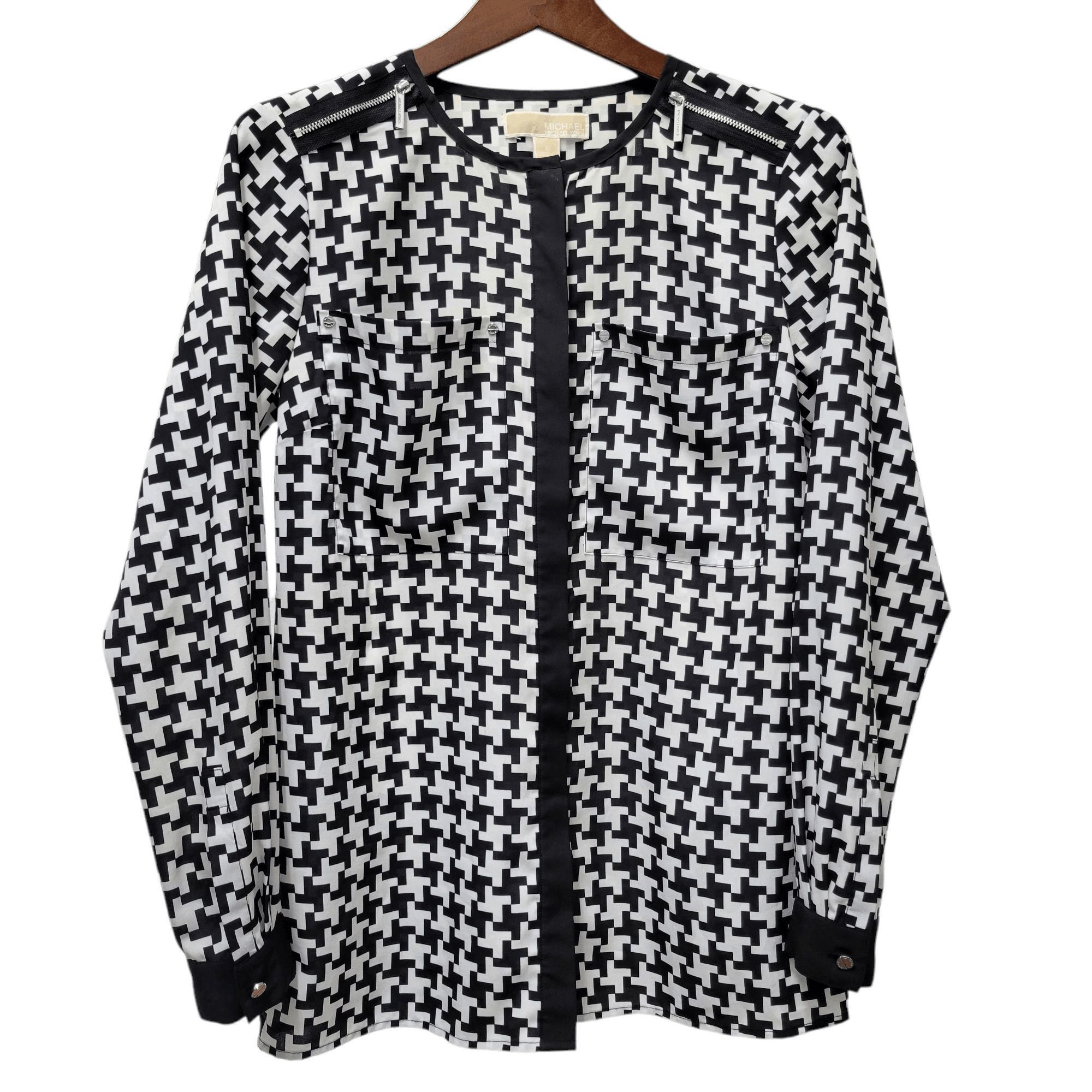 Michael Kors Michael Kors Women's Black & White Blouse Size 6 Size M / US 6-8 / IT 42-44 - 1 Thumbnail