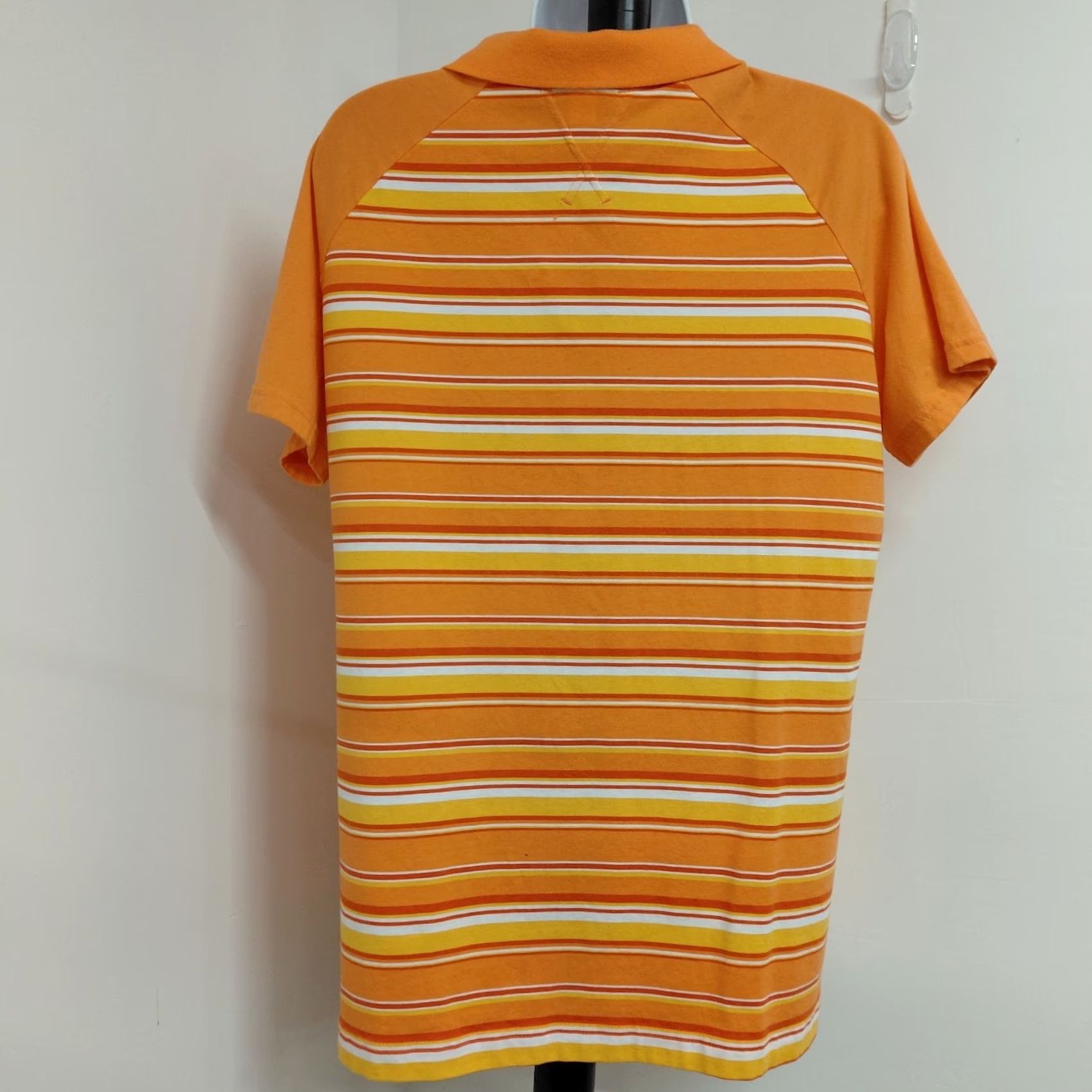Nike Nike Golf Polo Shirt Women's XL Orange Neon Striped Short Sleeve Activewear Polo Shirt Nike Womens XL Orange Neon Striped Size XL / US 12-14 / IT 48-50 - 6 Thumbnail