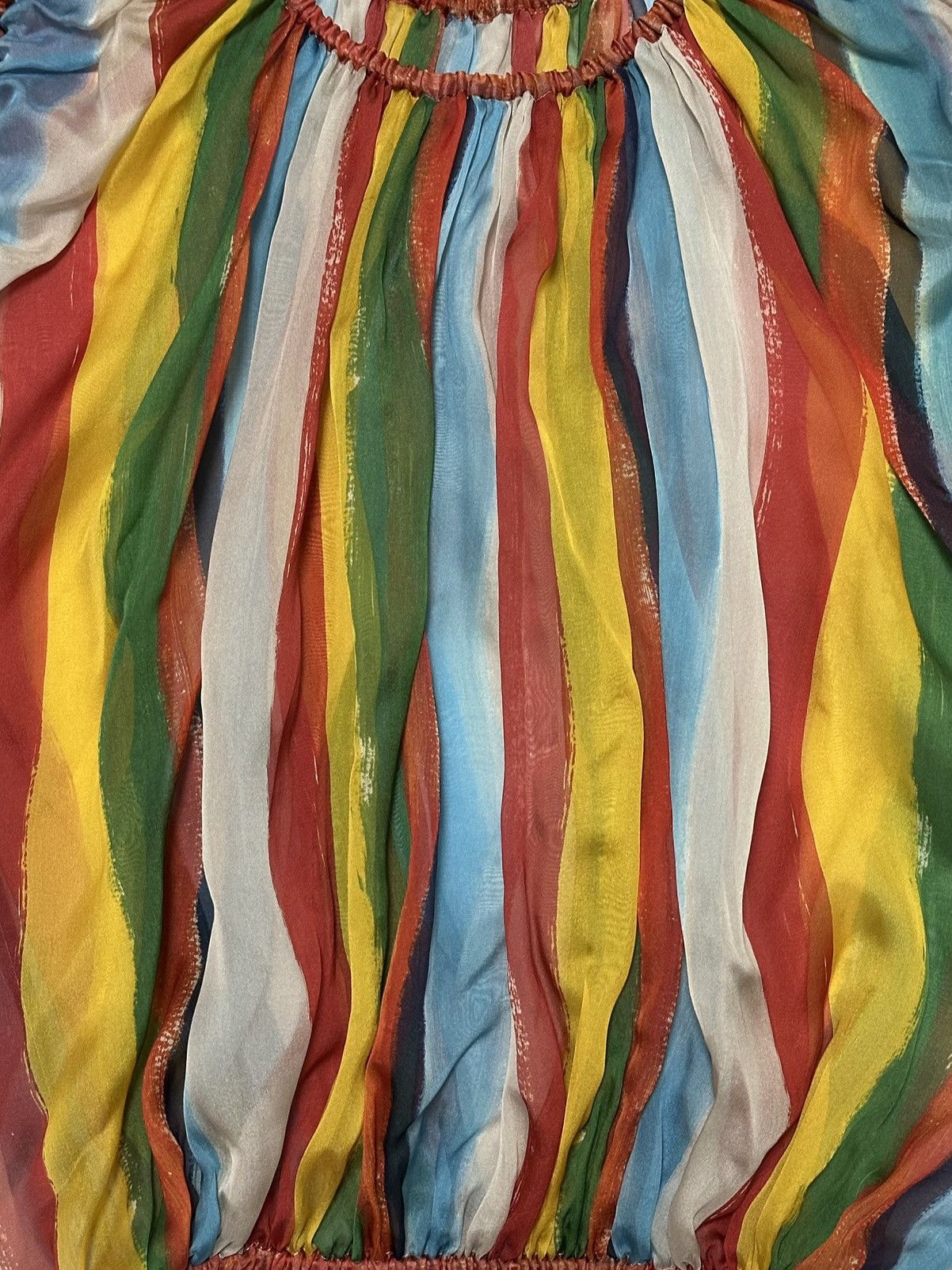 Dolce & Gabbana DOLCE&GABBANA Spring Summer 2002 Striped Sheer Silk Top Size S / US 4 / IT 40 - 3 Thumbnail