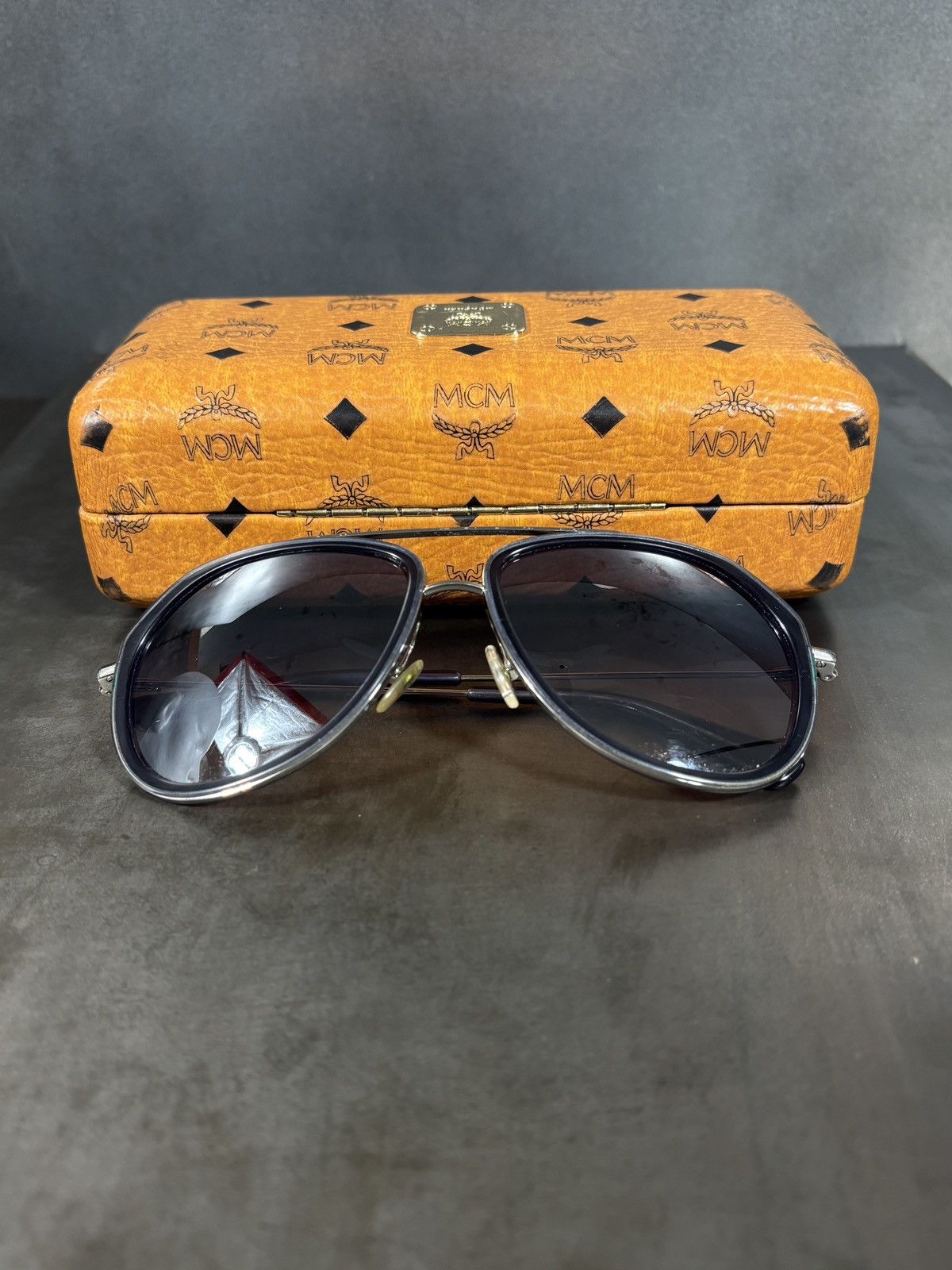 MCM MCM Sunglasses Metal Aviators Monogram 2010s Designer Italy Size ONE SIZE - 22 Thumbnail