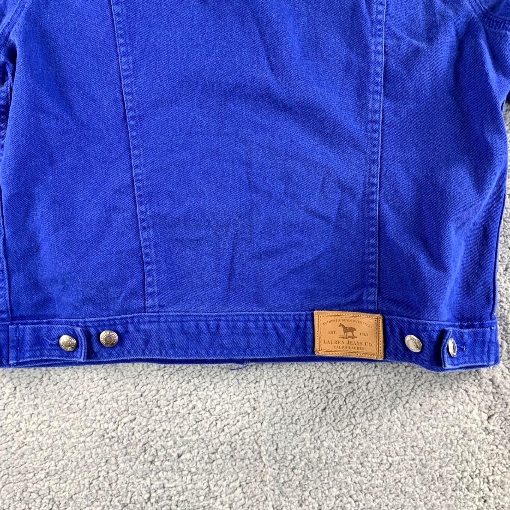 Ralph Lauren Lauren Jeans Ralph Lauren Trucker Jean Denim Jacket Women Large Stretch Blue NEW Size 36" / US 14 / IT 50 - 7 Thumbnail