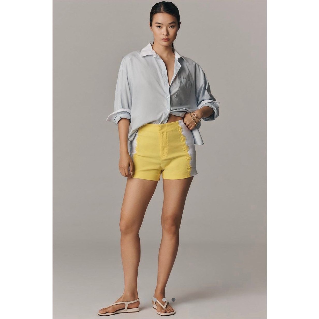 Anthropologie NWT Anthropologie Maeve Surf City Linen Blend Shorts Size 28" / US 6 / IT 42 - 1 Thumbnail