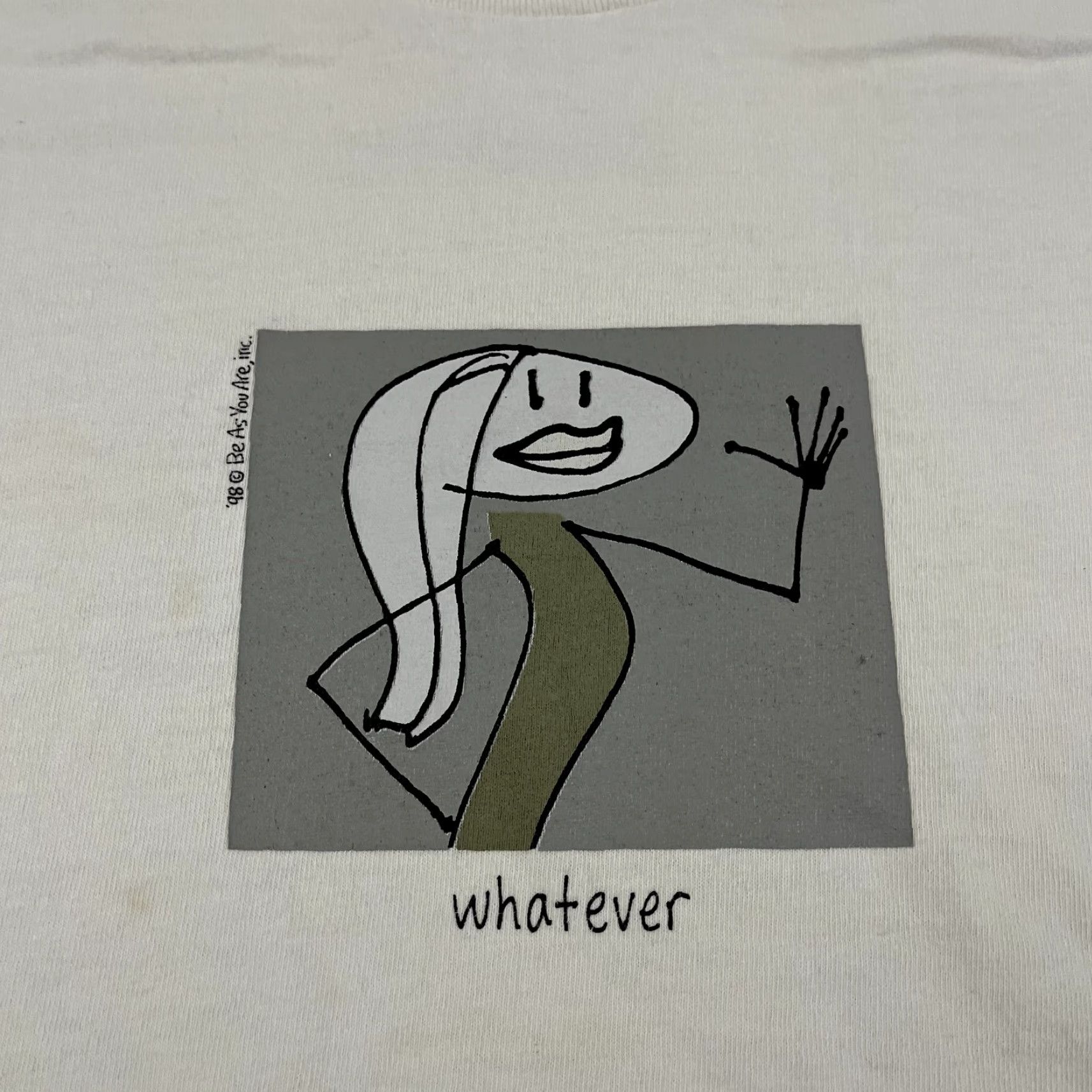 Etro VINTAGE Be As You Are Shirt Women M/L Cropped White 90s Retro Graphic Tee 1998 Short Sleeve Womens Size M / US 6-8 / IT 42-44 - 2 Thumbnail