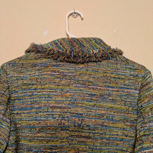 Laura Ashley Laura Ashley Multicolored Striped Fringed Tweed Jacket With Size S / US 4 / IT 40 - 7 Thumbnail