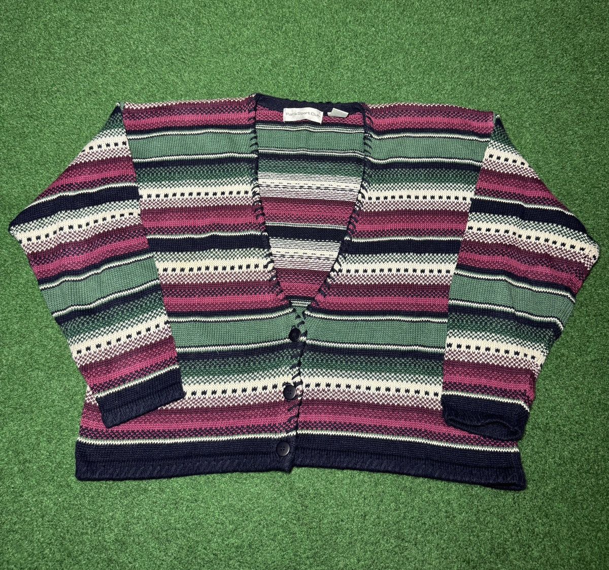 Southwestern Cardigan Vintage 90s 23x22 Cropped Boxy Sweater
